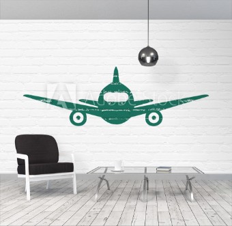 Picture of Travel concept Aircraft on wall background